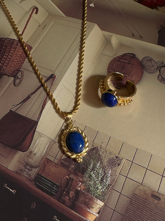 LAPIS NECKLACE + RING
